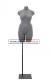 Busto manichino donna taglia comoda con base - cemento