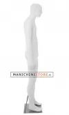 Manichino uomo dalla testa scolpita - Bianco