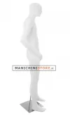 Manichino uomo dalla testa scolpita - Bianco