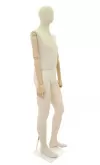 Manichino uomo Plastic Linen con braccia in legno