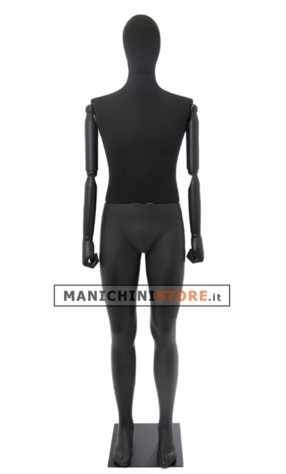 Manichino uomo Plastic Lycra con braccia in legno