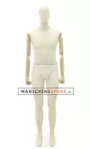 Manichino uomo Plastic Linen con braccia in legno