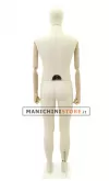 Manichino uomo Plastic Linen con braccia in legno