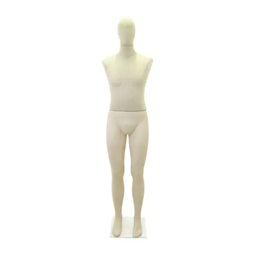 Manichino uomo Plastic Linen testa uovo senza braccia