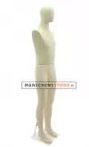 Manichino uomo Plastic Linen testa uovo senza braccia