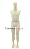Manichino uomo Plastic Linen testa uovo senza braccia