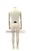 Manichino uomo Plastic Linen con braccia in legno senza testa