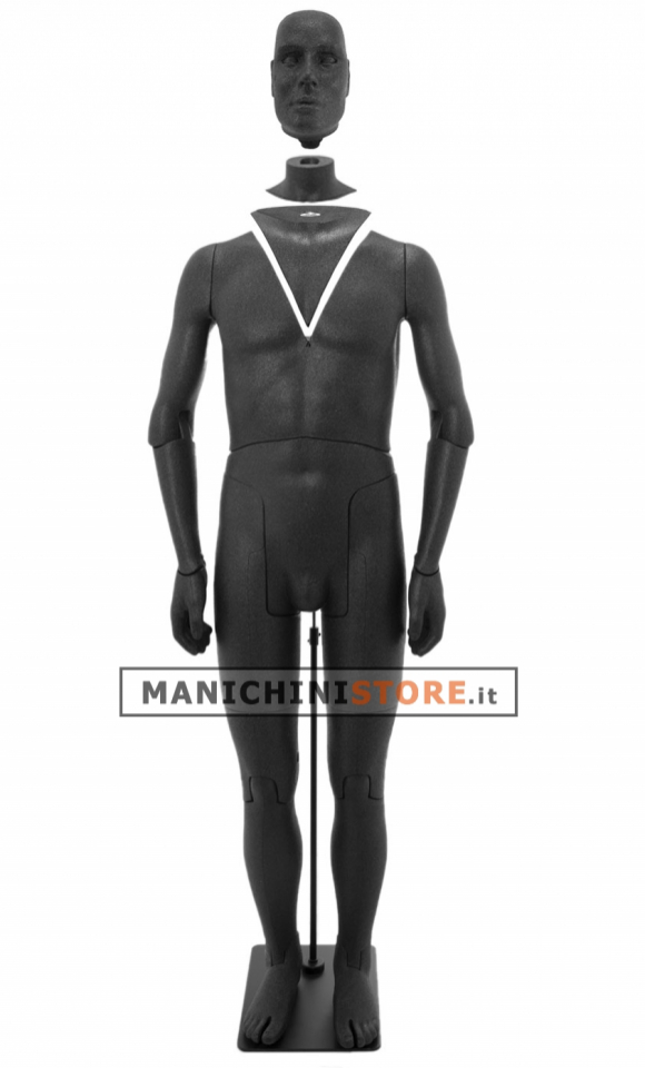 Manichino uomo snodato ricomponibile antracite
