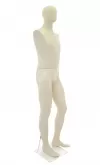 Manichino uomo Plastic Linen testa uovo senza braccia