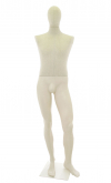 Manichino uomo Plastic Linen testa uovo senza braccia