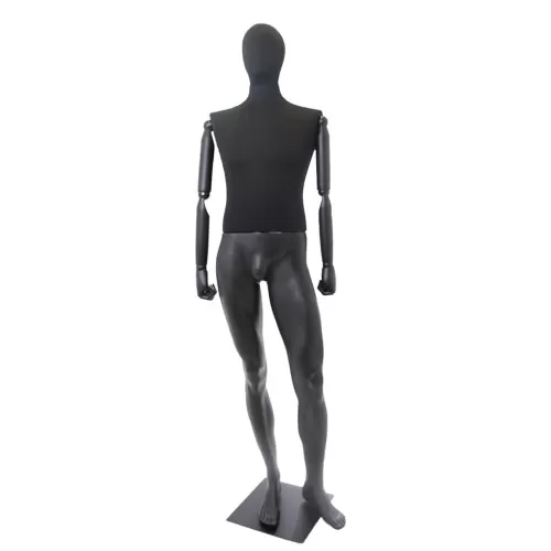 Manichino uomo Plastic Lycra con braccia in legno