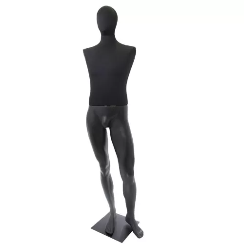 Manichino uomo Plastic Lycra testa uovo senza braccia