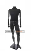 Manichino uomo Plastic Lycra con braccia in legno senza testa