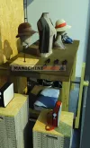 Tavolo con morsa in ferro 239 cm