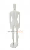 Manichino donna testa uovo White Plastic