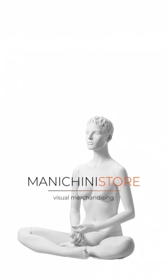 Manichino sportivo donna dalla testa scolpita - Yoga 1