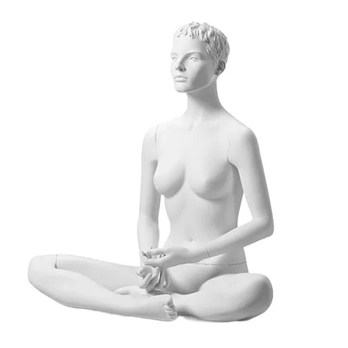 Manichino sportivo donna dalla testa scolpita - Yoga 1
