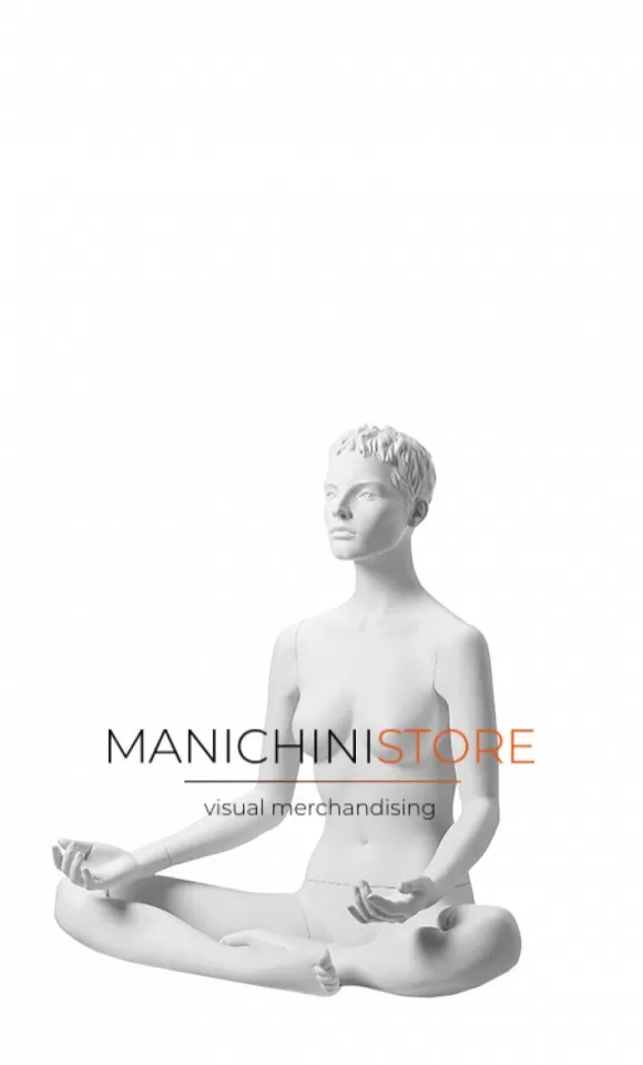 Manichino sportivo donna dalla testa scolpita - Yoga 2